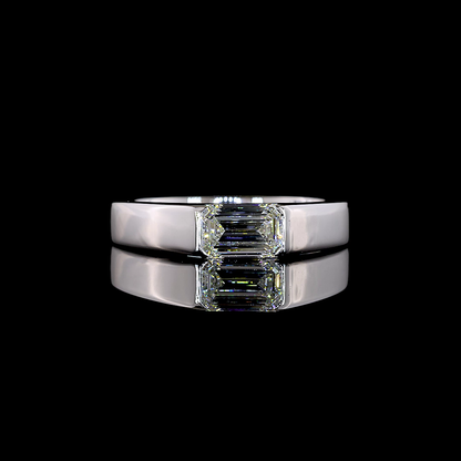 1.08 CT Emerald Lab Grown Diamond Solitaire Ring Sz. 8.5 (F Color and VS1 Clarity)