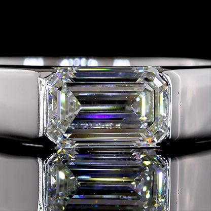 1.08 CT Emerald Lab Grown Diamond Solitaire Ring Sz. 8.5 (F Color and VS1 Clarity)