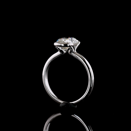2.64 CT Antique Cushion Lab Grown Diamond Solitaire Ring Sz. 6.5 (E Color and VVS1 Clarity)