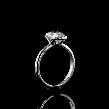 2.64 CT Antique Cushion Lab Grown Diamond Solitaire Ring Sz. 6.5 (E Color and VVS1 Clarity)