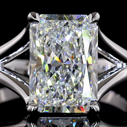 3.11 CT Radiant Lab Grown Diamond Solitaire Ring Sz. 6.5 (E Color and VVS2 Clarity)