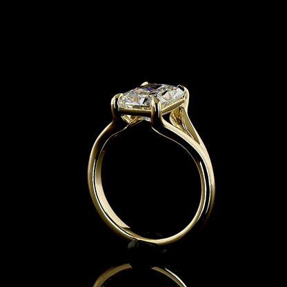 3.14 CT Radiant Lab Grown Diamond Solitaire Ring Sz. 6.5 (E Color and VS1 Clarity)
