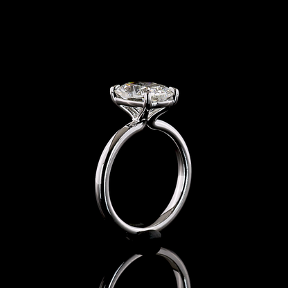 3.16 CT Cushion Brilliant Lab Grown Diamond Solitaire Ring Sz. 6.5 (E Color and VVS2 Clarity)