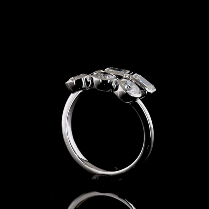 1.90 CTTW Emerald Lab Grown Diamond Special Ring Sz. 6.5 (E Color and VS1 Clarity)