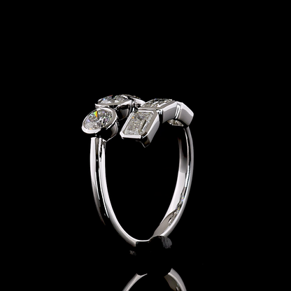 1.90 CTTW Emerald Lab Grown Diamond Special Ring Sz. 6.5 (E Color and VS1 Clarity)