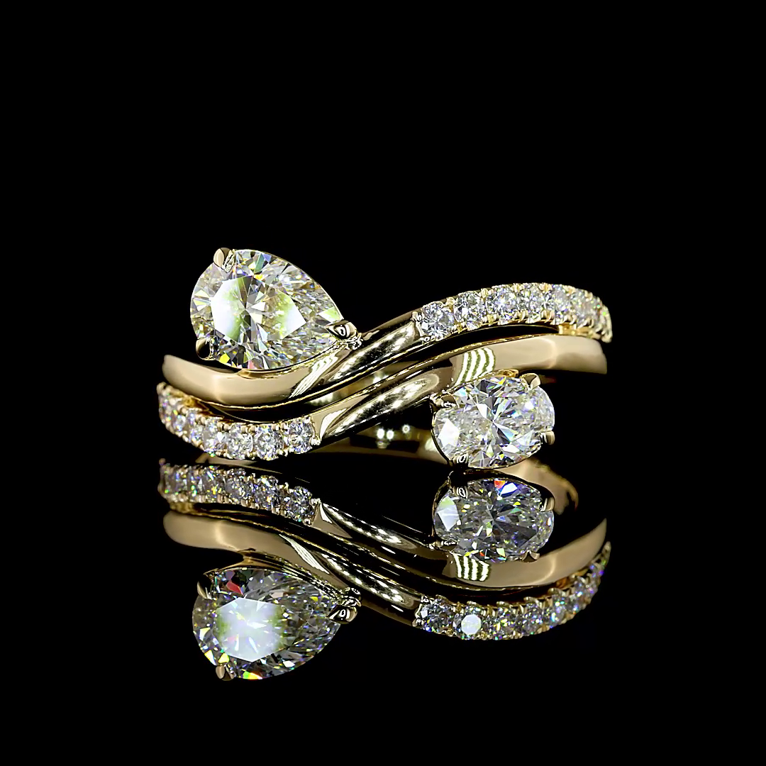 1.14 CTTW Oval Lab Diamond Special Ring (E Color and VS1 Clarity)