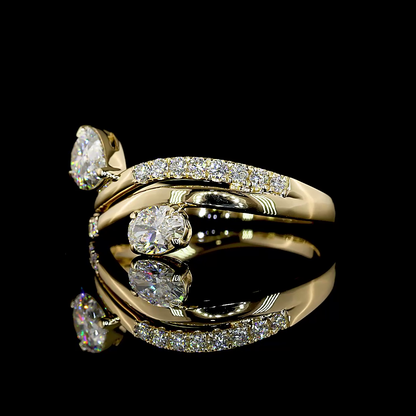 1.14 CTTW Oval Lab Diamond Special Ring (E Color and VS1 Clarity)