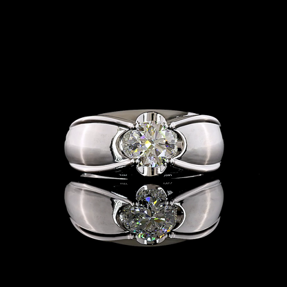 1.00 CT Round Lab Grown Diamond Solitaire Ring Sz. 8 (D Color and VS1 Clarity)