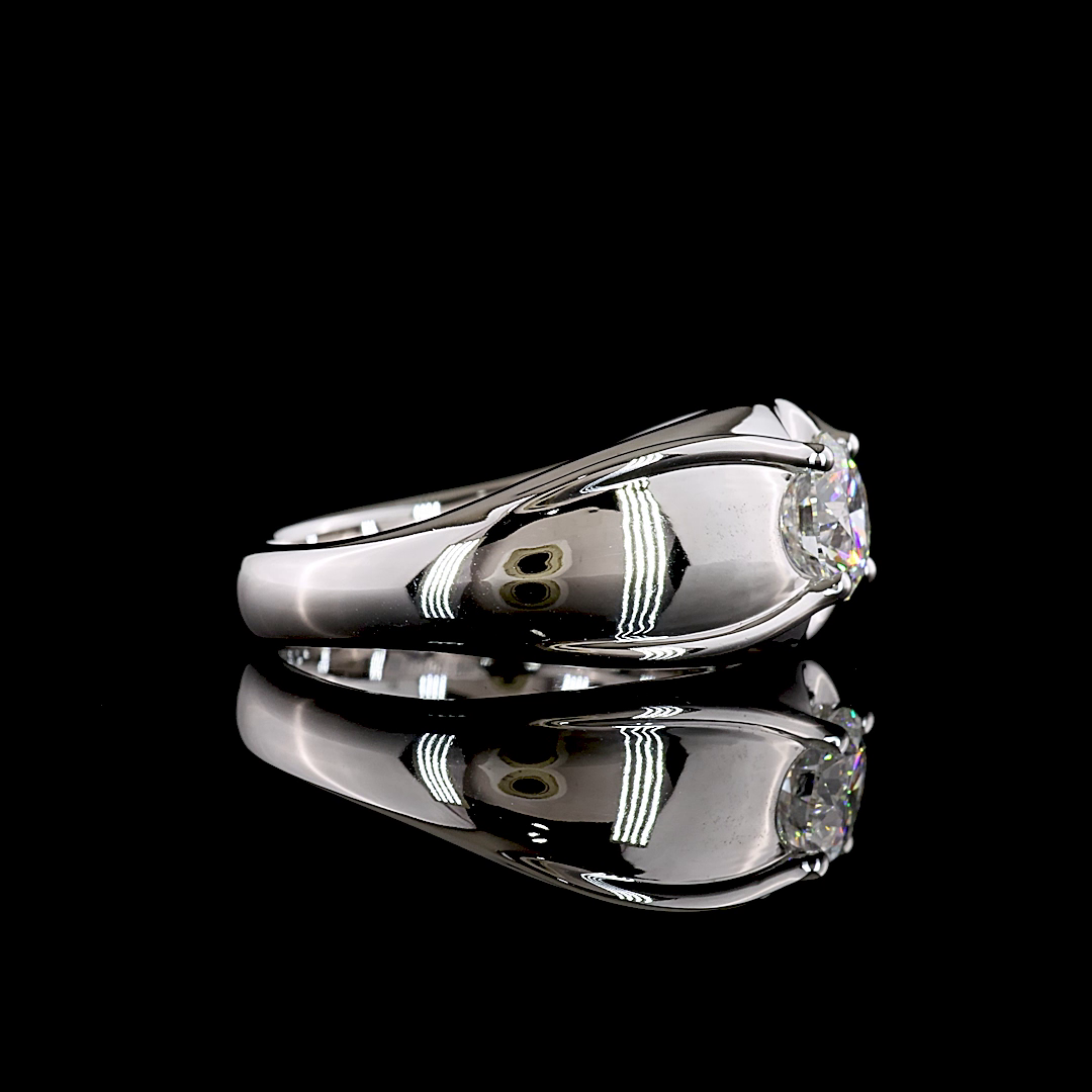 1.00 CT Round Lab Grown Diamond Solitaire Ring Sz. 8 (D Color and VS1 Clarity)