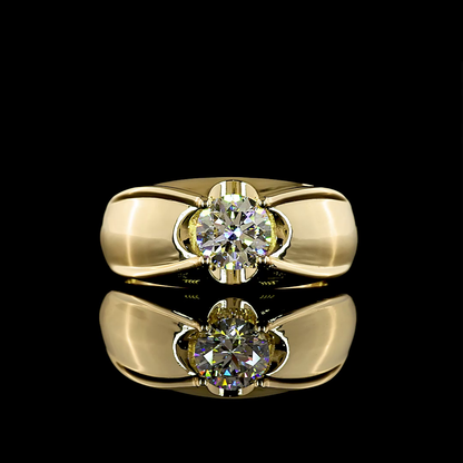 1.03 CT Round Lab Grown Diamond Solitaire Ring Sz. 8 (F Color and VS1 Clarity)