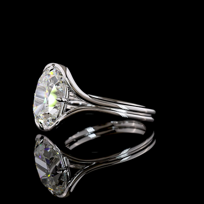 5.19 CT Antique Cushion Lab Grown Diamond Solitaire Ring Sz. 6.5 (F Color and VS1 Clarity)