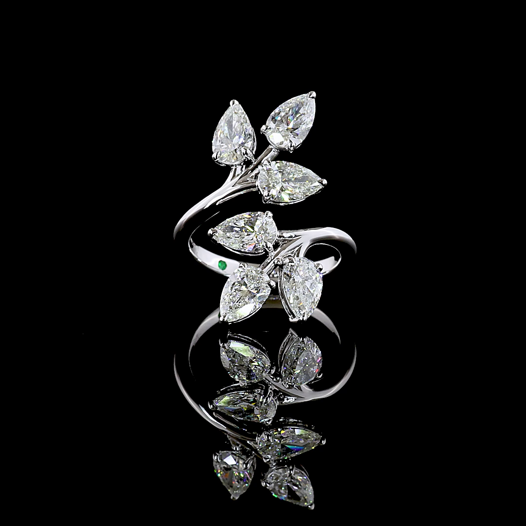 3.03 CTTW Pear Natural Diamond Special Ring Sz. 5.5 (VS2 Clarity)