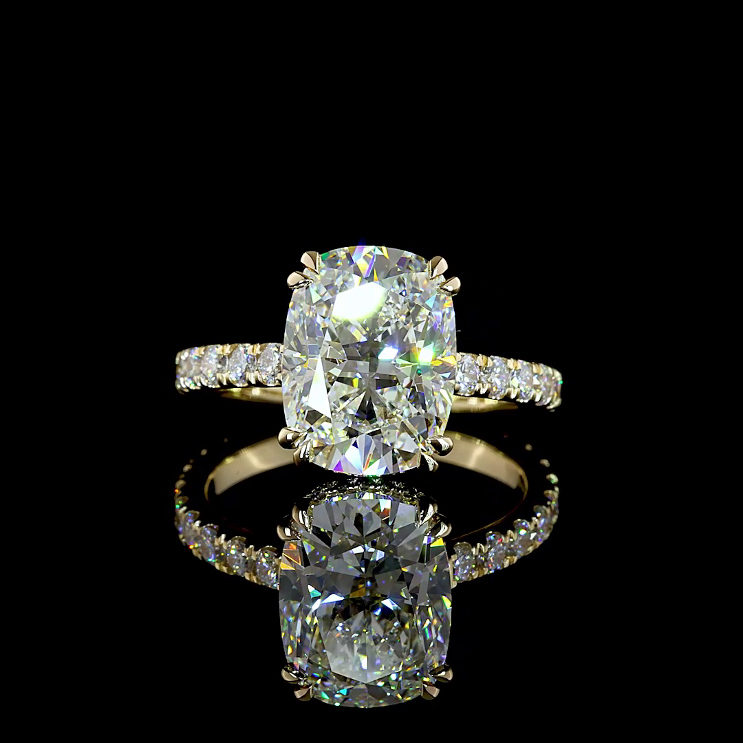 0.70 CTTW Natural Diamond Hidden Halo Ring Sz. 6 (H Color and SI Clarity)