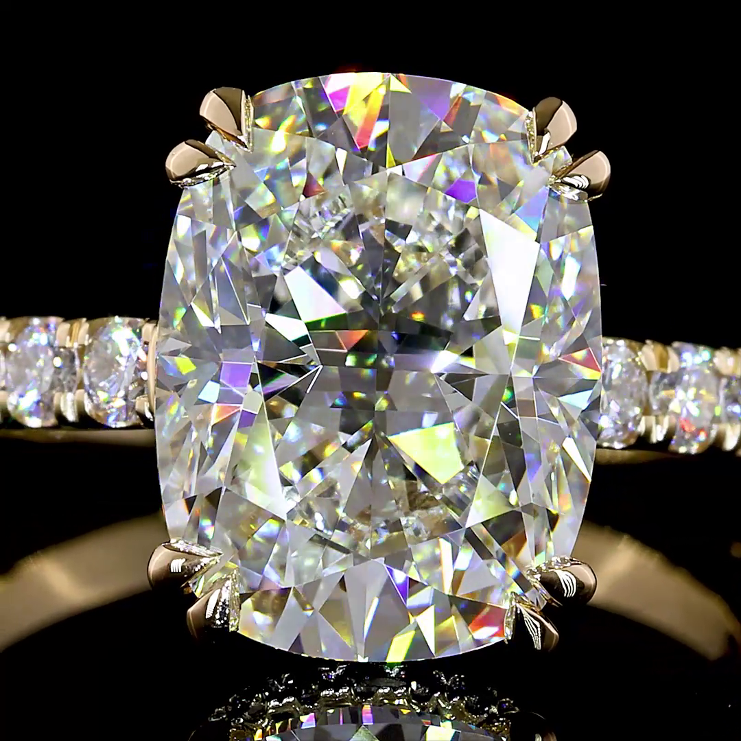 0.70 CTTW Natural Diamond Hidden Halo Ring Sz. 6 (H Color and SI Clarity)