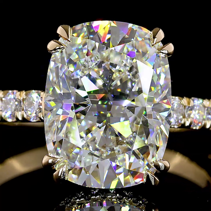 0.70 CTTW Natural Diamond Hidden Halo Ring Sz. 6 (H Color and SI Clarity)