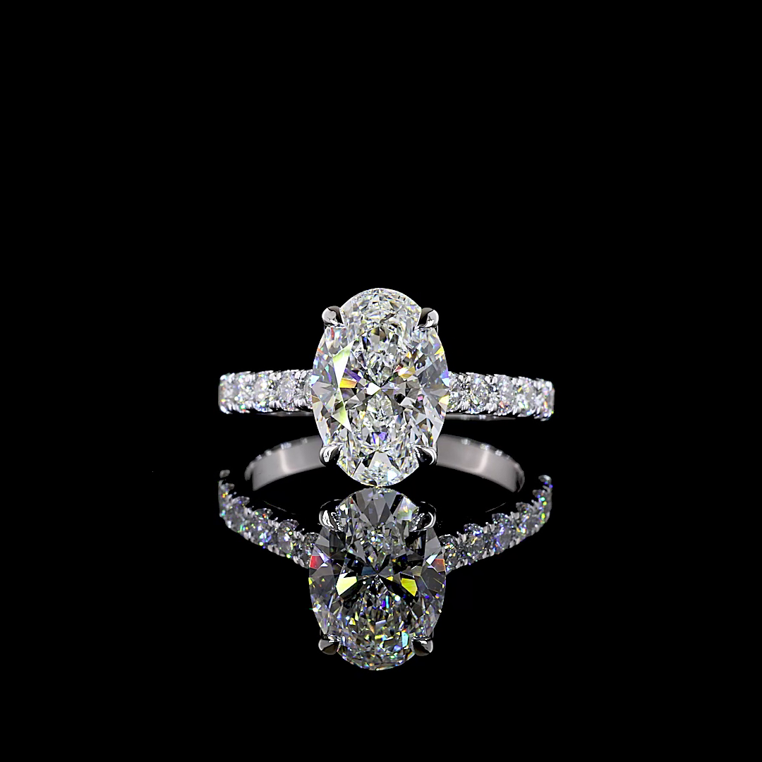 0.71 CTTW Natural Diamond Hidden Halo Ring Sz. 7
