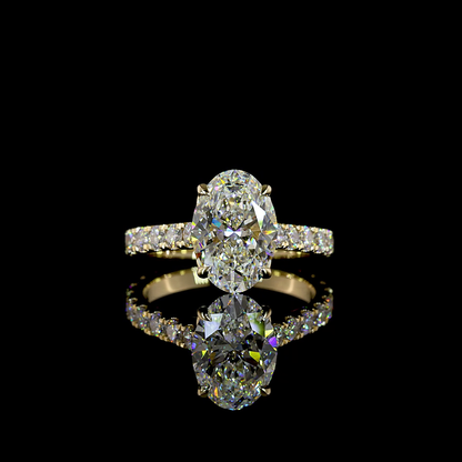 1.00 CTTW Natural Diamond Solitaire Diamond Shank Ring Sz. 7 (H Color and SI Clarity)