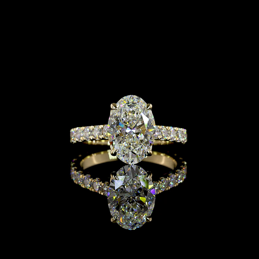 1.00 CTTW Natural Diamond Solitaire Diamond Shank Ring Sz. 7 (H Color and SI Clarity)
