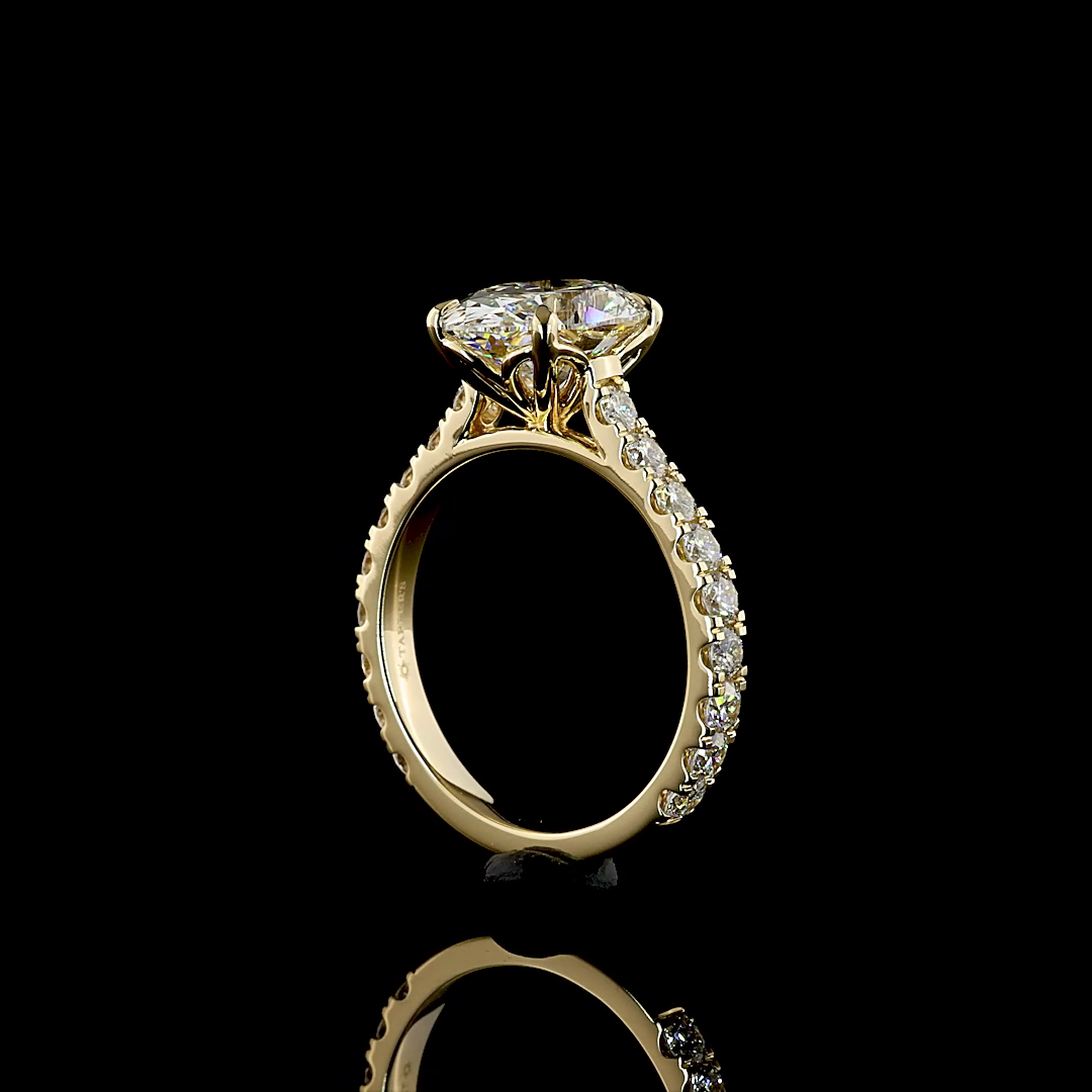 1.00 CTTW Natural Diamond Solitaire Diamond Shank Ring Sz. 7 (H Color and SI Clarity)