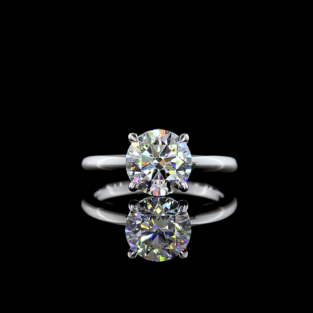 2.07 CT Round Lab Grown Diamond Solitaire Ring Sz. 6.5 (F Color and VS1 Clarity)