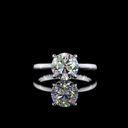 2.07 CT Round Lab Grown Diamond Solitaire Ring Sz. 6.5 (F Color and VS1 Clarity)