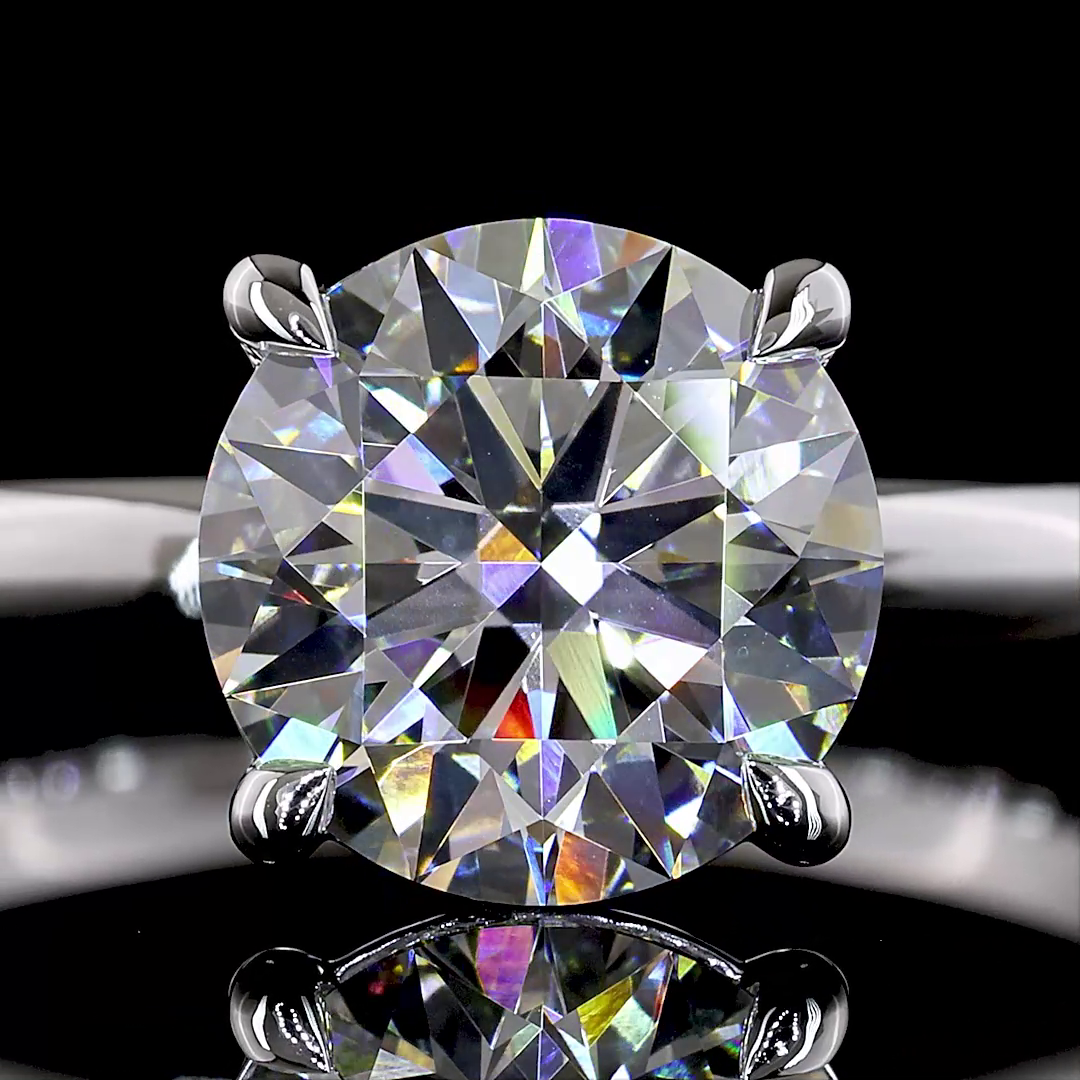 2.07 CT Round Lab Grown Diamond Solitaire Ring Sz. 6.5 (F Color and VS1 Clarity)