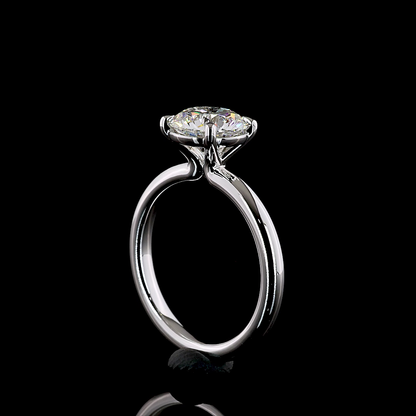 2.07 CT Round Lab Grown Diamond Solitaire Ring Sz. 6.5 (F Color and VS1 Clarity)