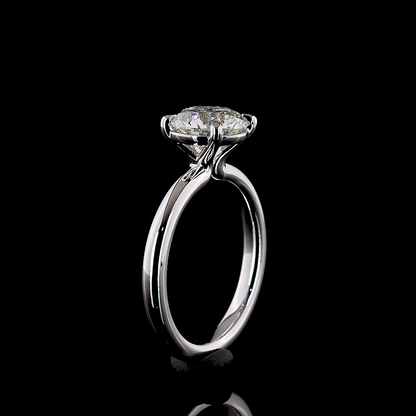 2.07 CT Round Lab Grown Diamond Solitaire Ring Sz. 6.5 (F Color and VS1 Clarity)