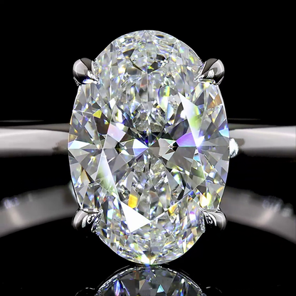 2.04 CT Oval Lab Grown Diamond Solitaire Ring Sz. 6.5 (F Color and VS1 Clarity)
