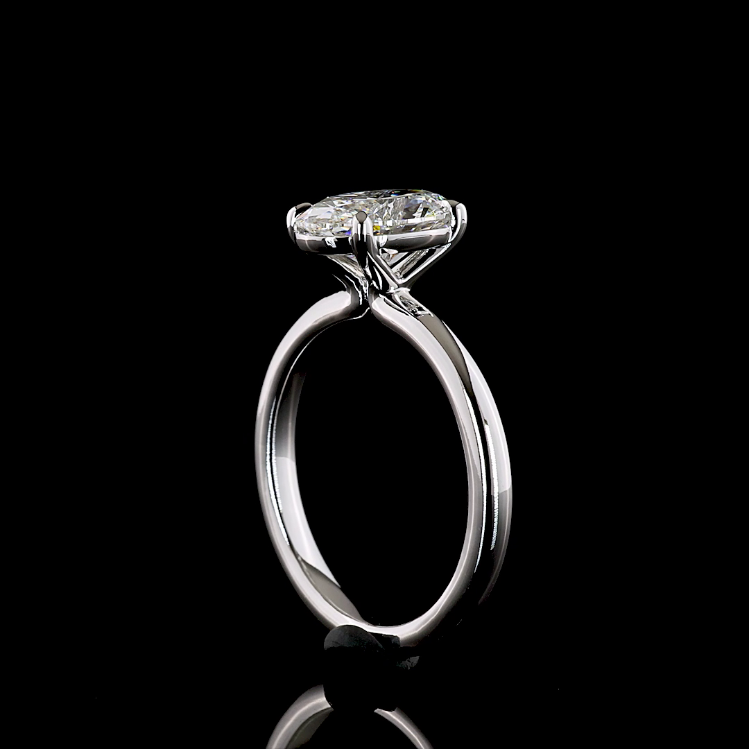 2.04 CT Oval Lab Grown Diamond Solitaire Ring Sz. 6.5 (F Color and VS1 Clarity)