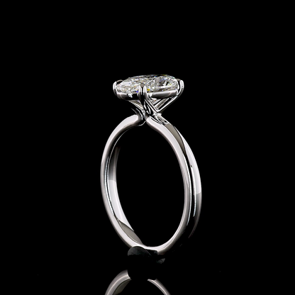 2.04 CT Oval Lab Grown Diamond Solitaire Ring Sz. 6.5 (F Color and VS1 Clarity)