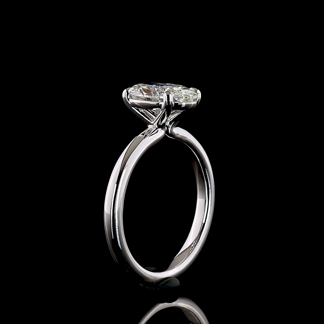 2.04 CT Oval Lab Grown Diamond Solitaire Ring Sz. 6.5 (F Color and VS1 Clarity)