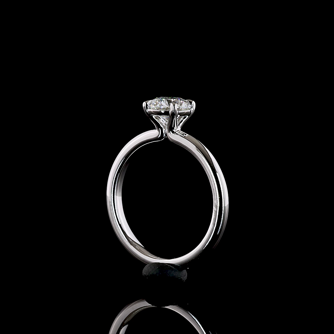 1.02 CT Round Lab Grown Diamond Solitaire Ring Sz. 6.5 (D Color and VVS2 Clarity)