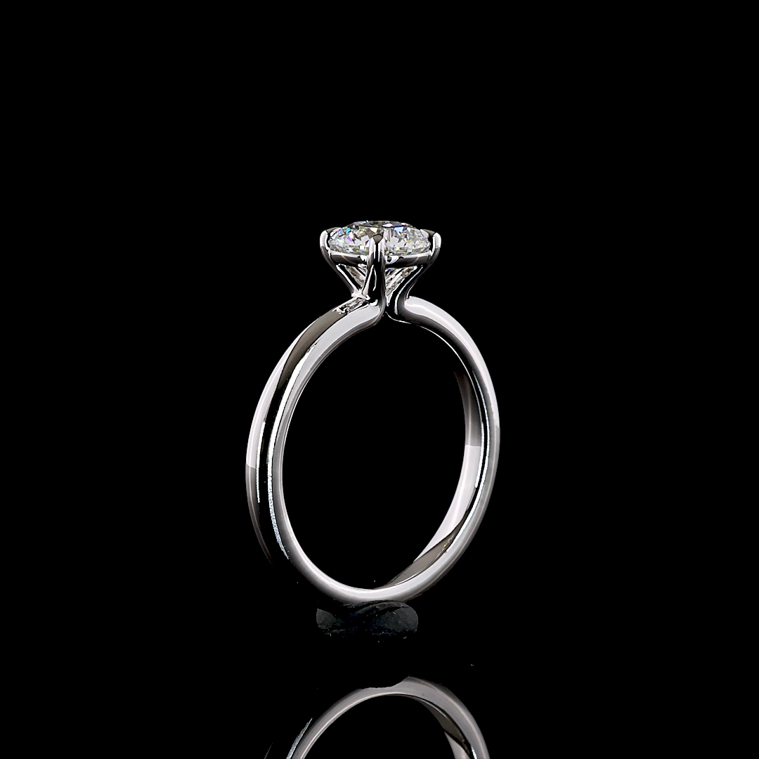 1.02 CT Round Lab Grown Diamond Solitaire Ring Sz. 6.5 (D Color and VVS2 Clarity)