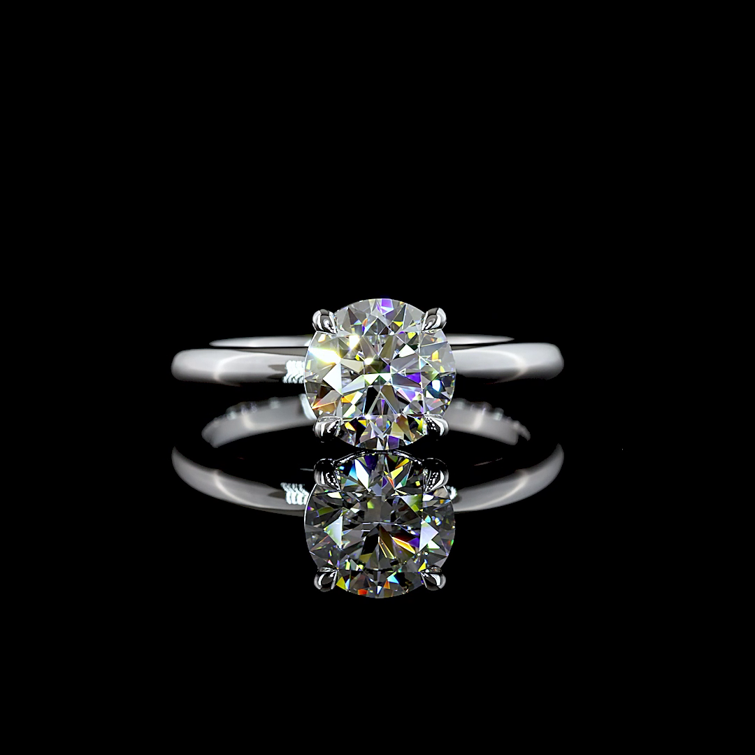 1.50 CT Round Lab Grown Diamond Solitaire Ring Sz. 6.5 (F Color and VVS2 Clarity)