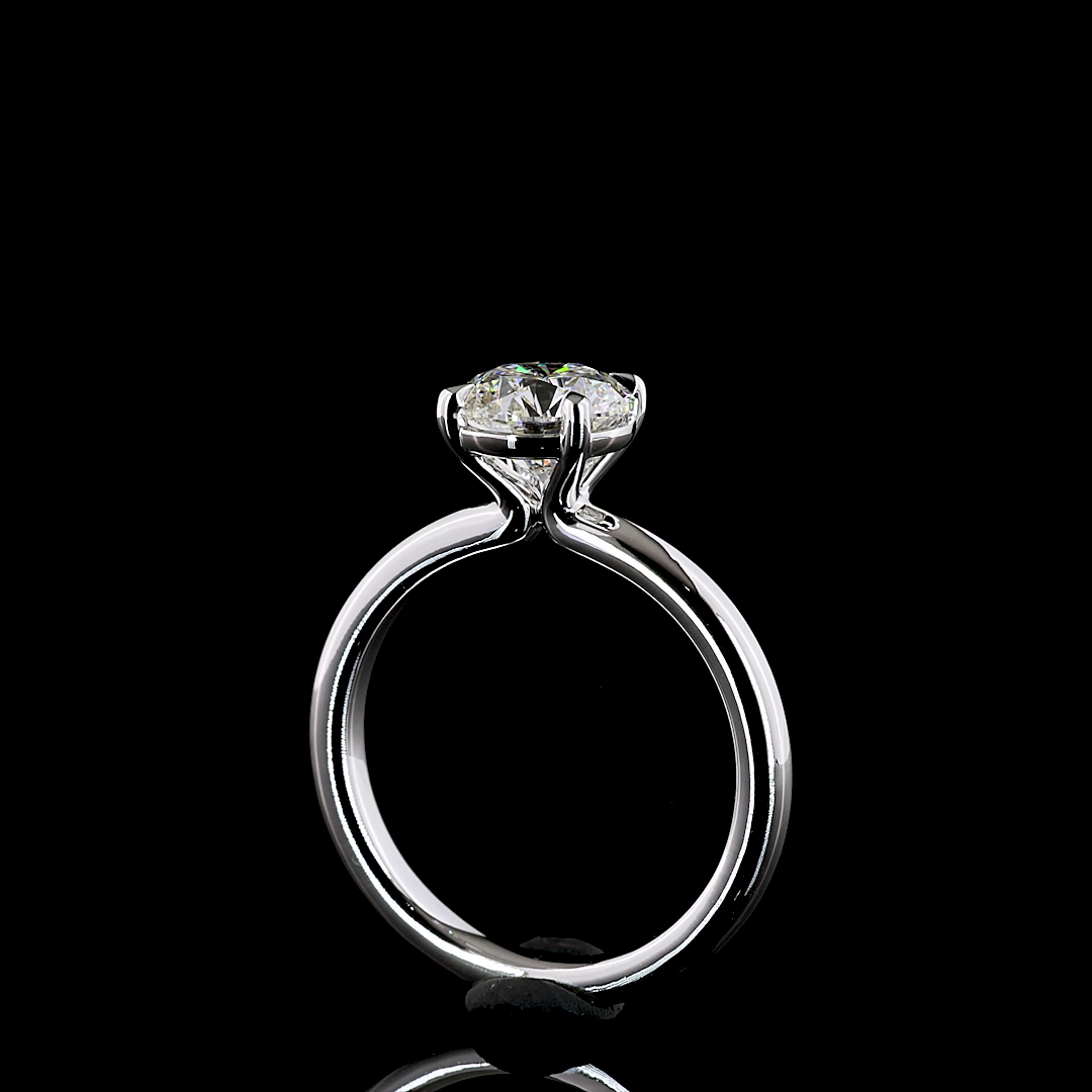 1.50 CT Round Lab Grown Diamond Solitaire Ring Sz. 6.5 (F Color and VVS2 Clarity)