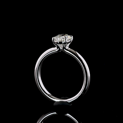 1.02 CT Oval Lab Grown Diamond Solitaire Ring Sz. 6.5 (E Color and VS1 Clarity)