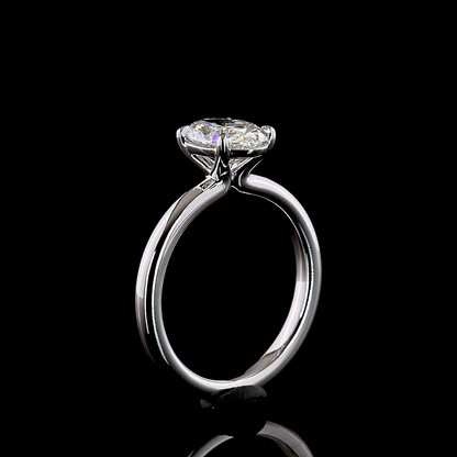 1.53 CT Oval Lab Grown Diamond Solitaire Ring Sz. 6.5 (E Color and VVS2 Clarity)