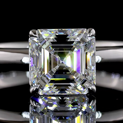 1.50 CT Asscher Lab Grown Diamond Solitaire Ring Sz. 6.5 (F Color and VS1 Clarity)