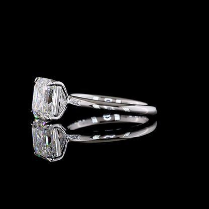 3.20 CT Asscher Lab Grown Diamond Solitaire Ring Sz. 6.5 (F Color and VS1 Clarity)