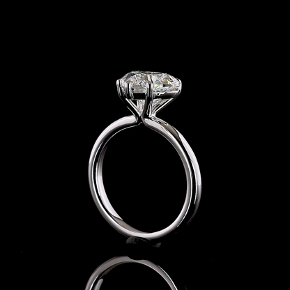 3.10 CT Heart Lab Grown Diamond Solitaire Ring Sz. 6.5 (E Color and VS1 Clarity)