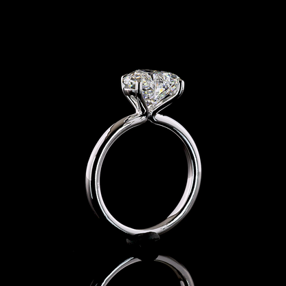 3.10 CT Heart Lab Grown Diamond Solitaire Ring Sz. 6.5 (E Color and VS1 Clarity)