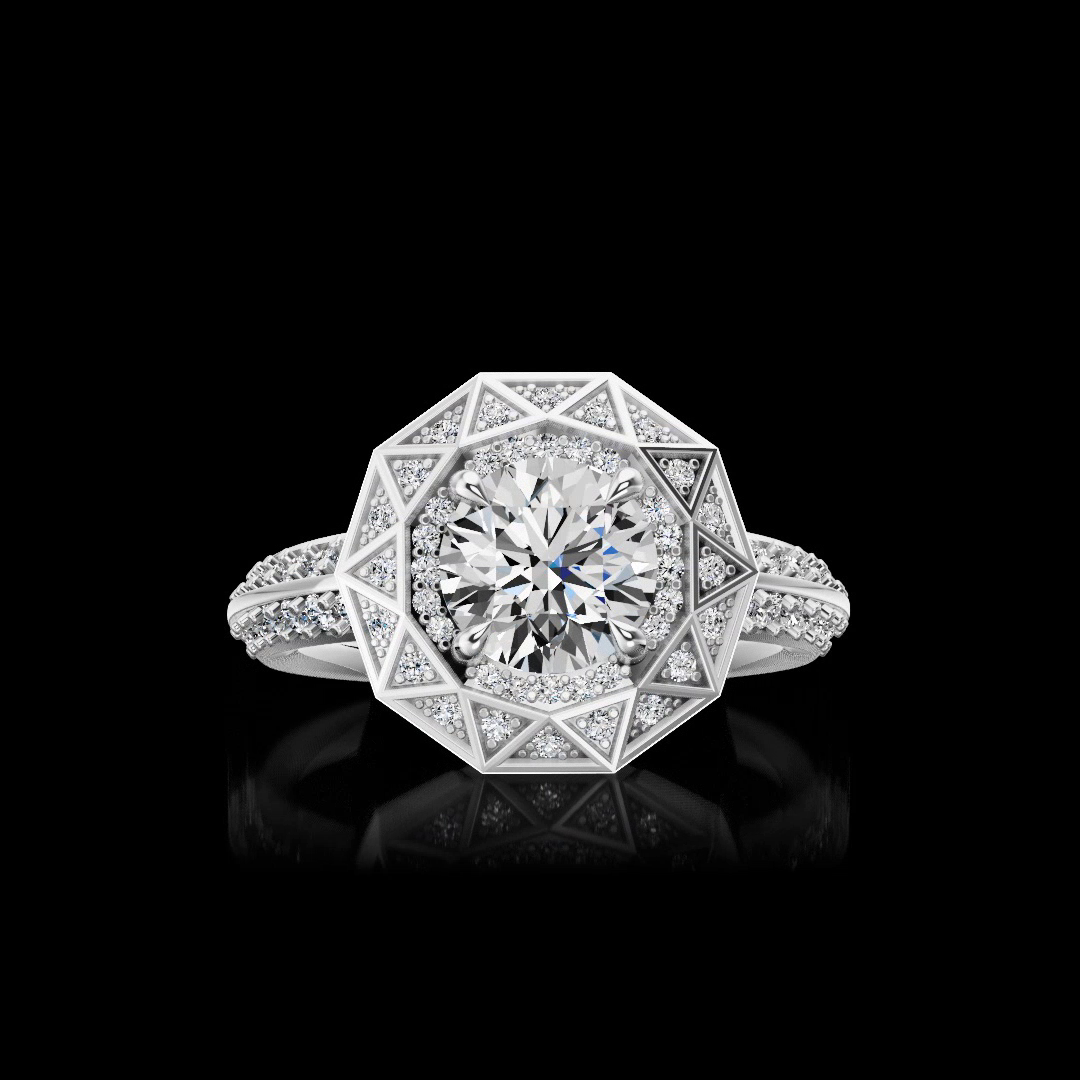 2.29 CTTW Round Lab Grown Diamond 55 Ring Sz. 6.5 (E Color and VS1 Clarity)