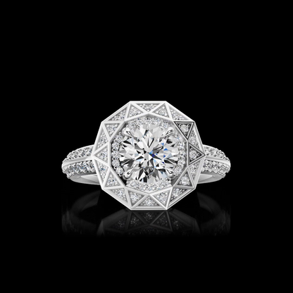 2.29 CTTW Round Lab Grown Diamond 55 Ring Sz. 6.5 (E Color and VS1 Clarity)