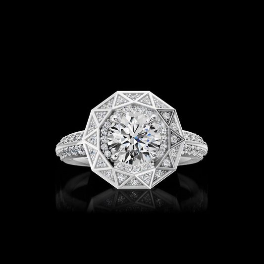 2.29 CTTW Round Lab Grown Diamond 55 Ring Sz. 6.5 (E Color and VS1 Clarity)