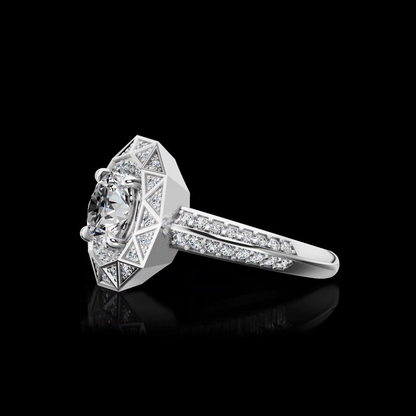 2.29 CTTW Round Lab Grown Diamond 55 Ring Sz. 6.5 (E Color and VS1 Clarity)