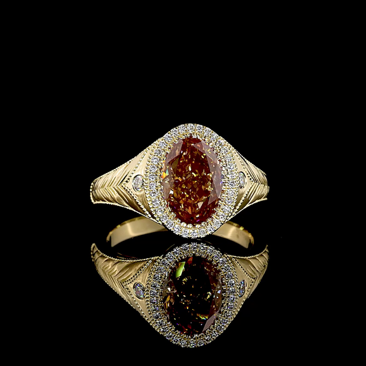 3.27 CTTW Oval Lab Grown Diamond 55 Ring Sz. 6.5 (F Color and VS2 Clarity)