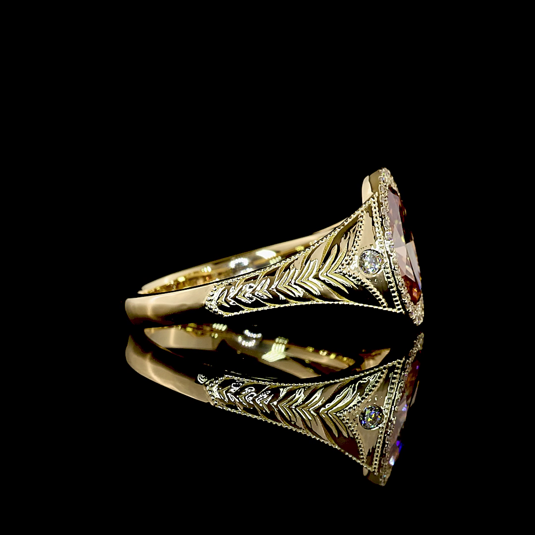 3.27 CTTW Oval Lab Grown Diamond 55 Ring Sz. 6.5 (F Color and VS2 Clarity)