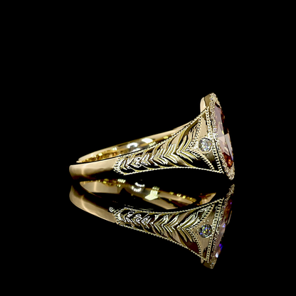 3.27 CTTW Oval Lab Grown Diamond 55 Ring Sz. 6.5 (F Color and VS2 Clarity)