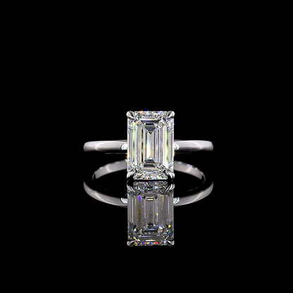 2.78 CT Emerald Lab Grown Diamond Solitaire Ring Sz. 6.5 (E Color and VS1 Clarity)